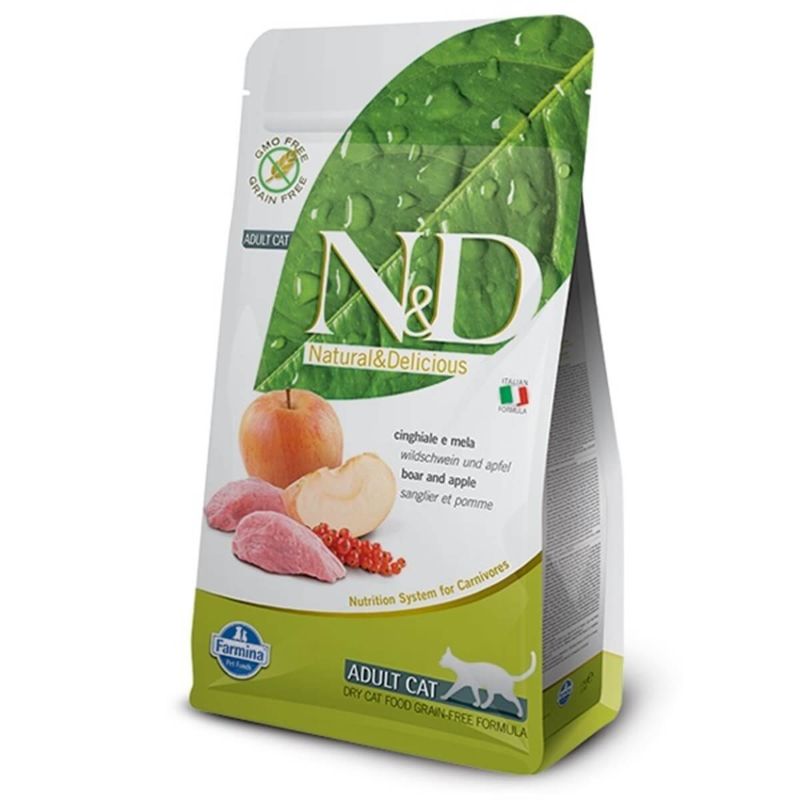 N&D PRIME CAT WILD BOAR & APPLE ADULT 1,5 KG