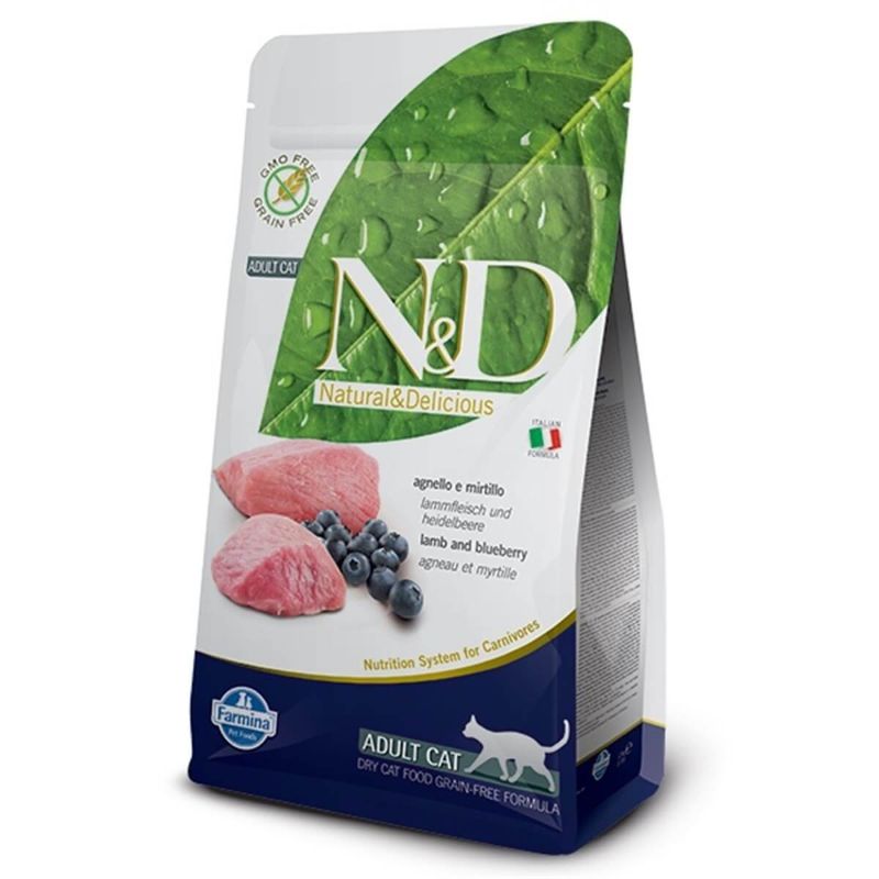 N&D PRIME CAT LAMB & BLUEBERRY ADULT 1,5 KG