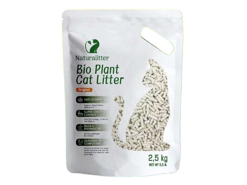 Naturalitter Bio Plant Cat Litter 2,5 L Bitkisel Topaklanan Kedi Kumu