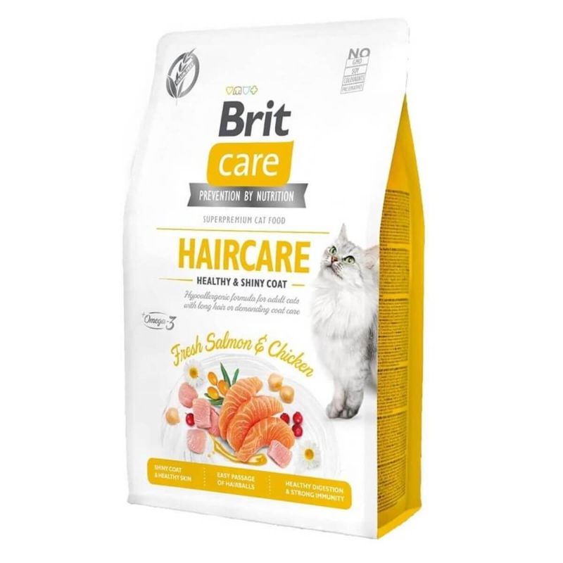 Brit Care Haircare Hipoalerjenik Deri ve Tüy Sağlığı için Tahılsız Yetişkin Kedi Maması 2kg