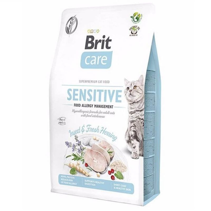 Brit Care Sensitive Hipoalerjenik Larva Proteinli Tahılsız Yetişkin Kedi Maması 2kg